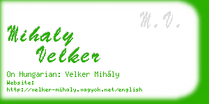 mihaly velker business card
